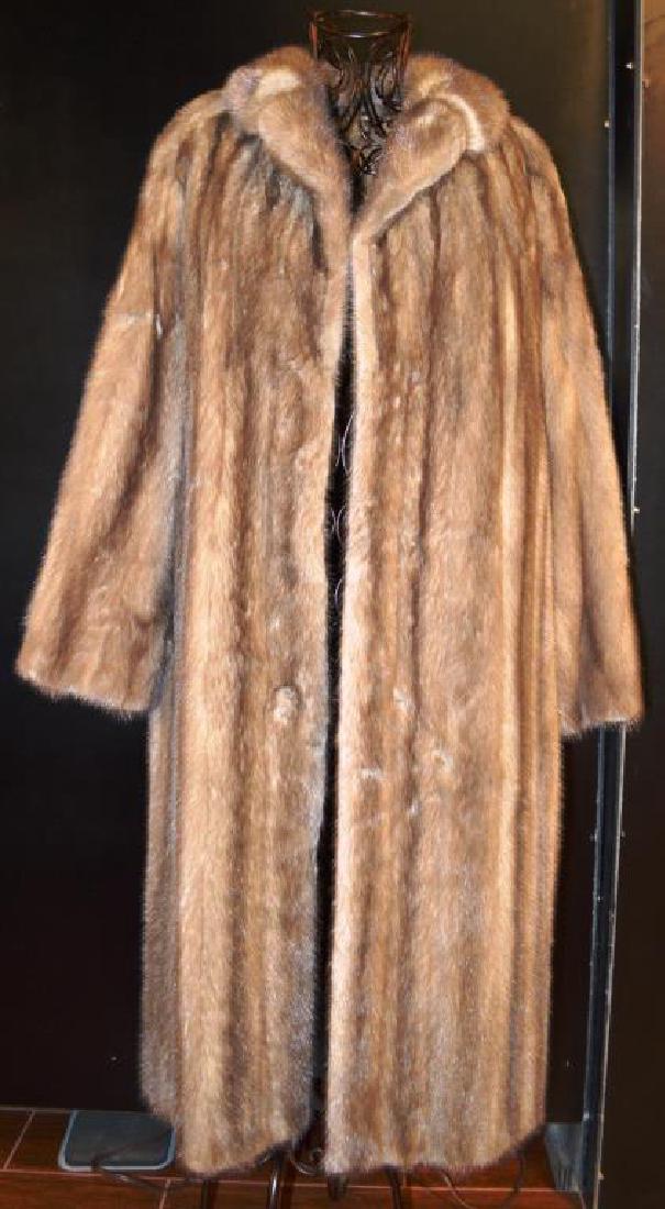 3/4 Length Saga Mink Fur Coat (1 of 8)