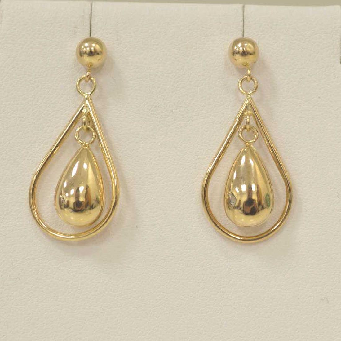 14kt yellow gold dangle earrings (1 of 4)