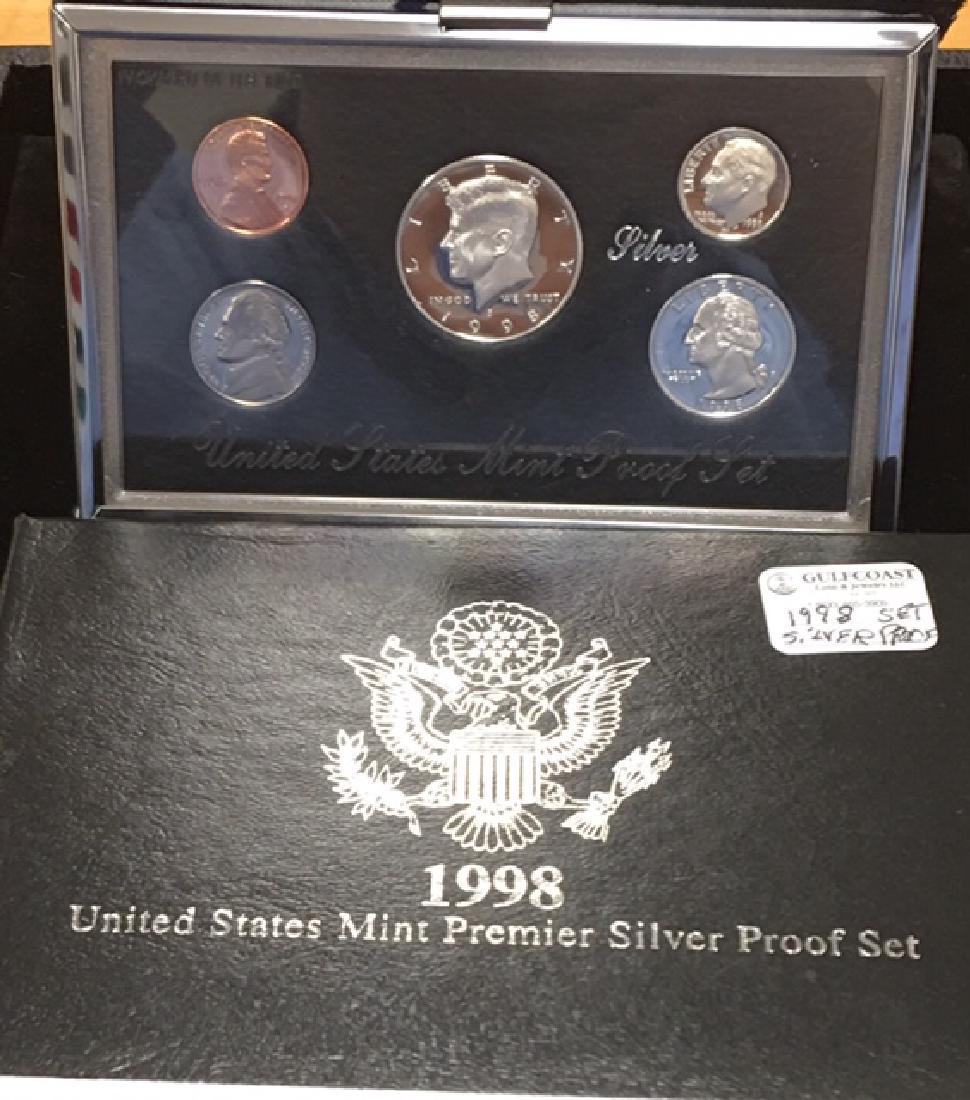1998 US Mint Silver Premier Proof Set OGP (1 of 2)