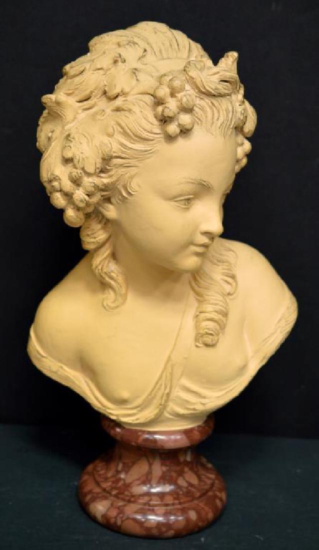 Vintage Signed Female Bust Sculpture From Paris (1 of 5)