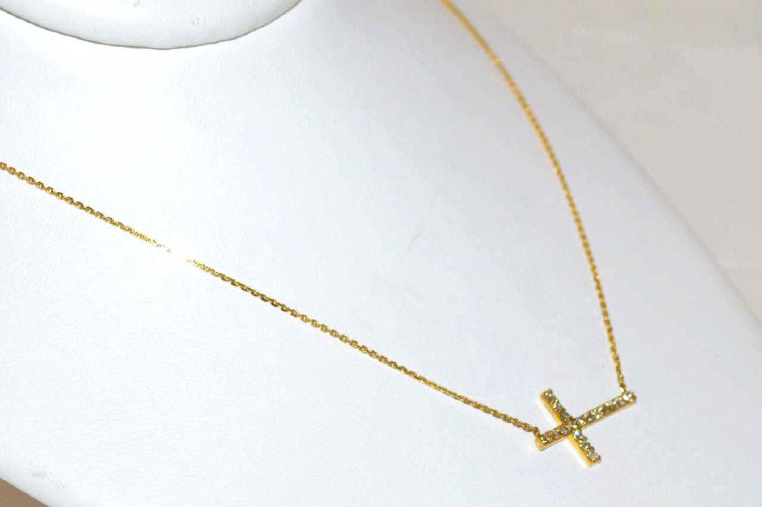 14kyg Diamond Cross Pendant (1 of 3)