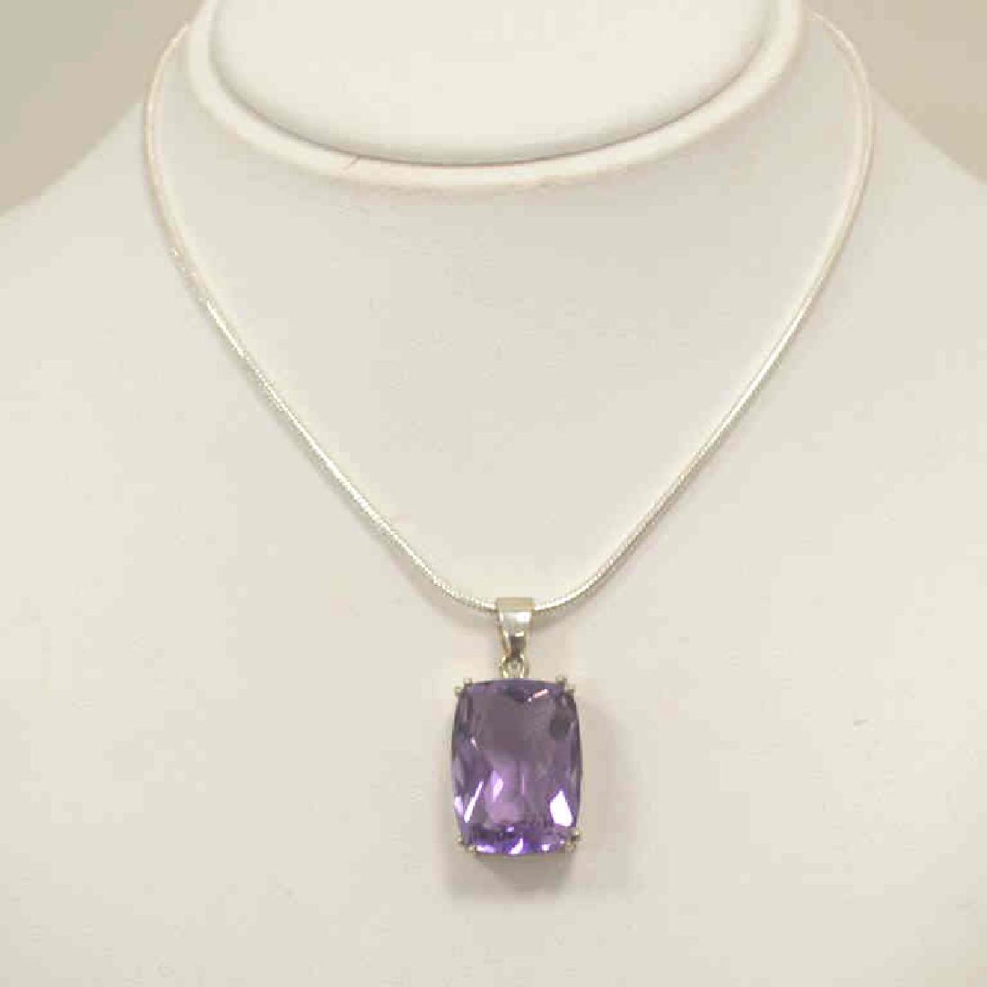 Sterling sliver Amethyst pendant (1 of 3)