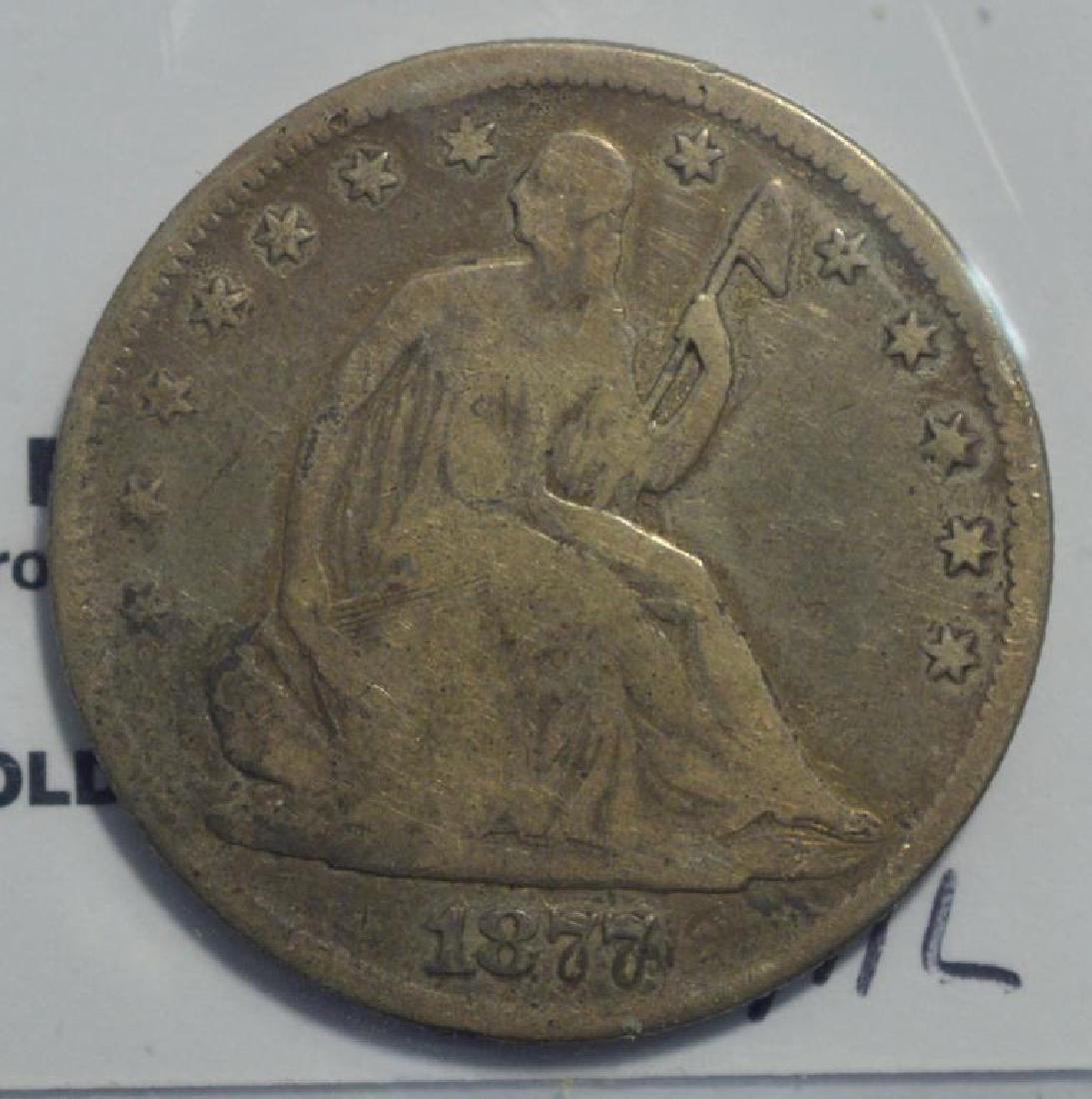 1877 Seated Liberty Half Dollar VG (1 of 3)