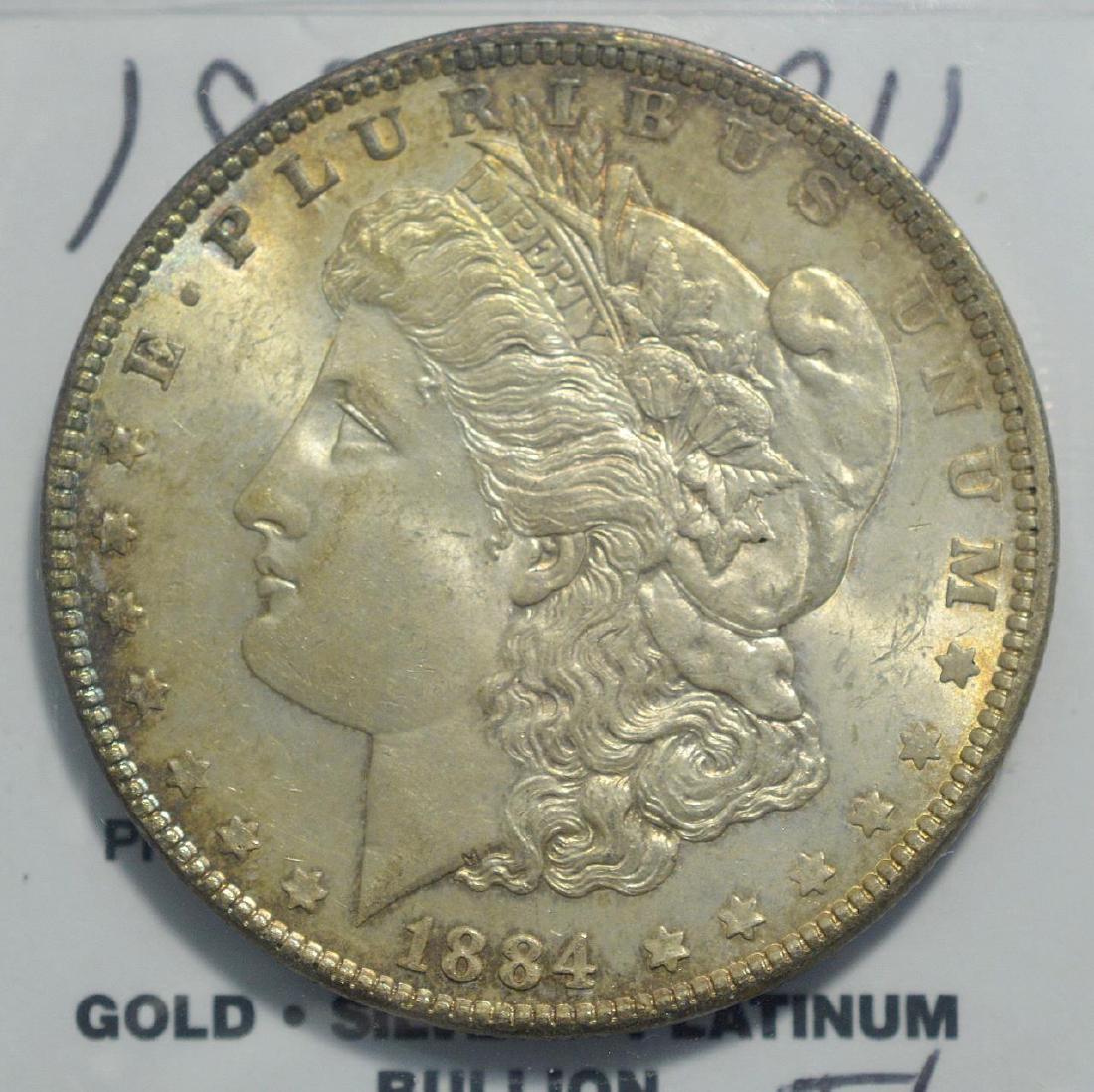 1884 Morgan Silver Dollar BU Color (1 of 3)