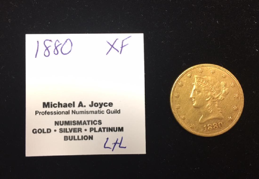 1880 $10 Liberty Gold Eagle XF (1 of 2)