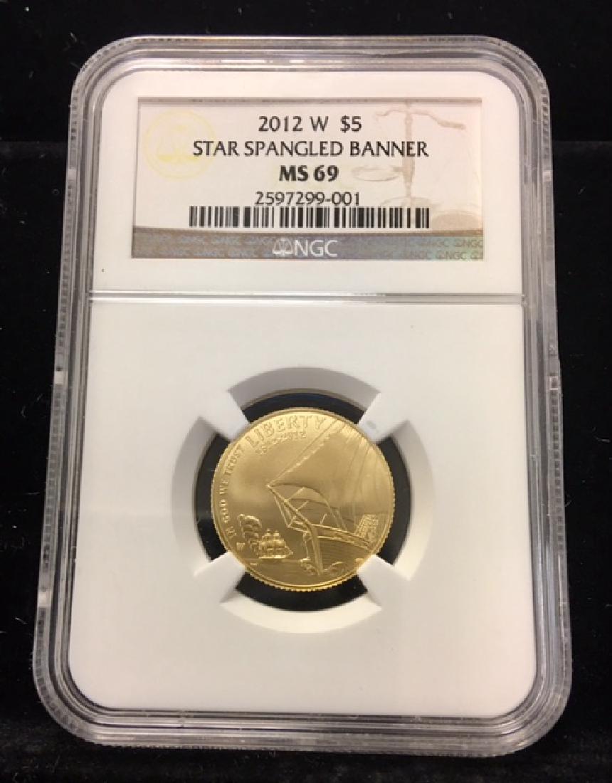 2012 W $5.00 Star Spangled Banner NGC MS69 (1 of 2)