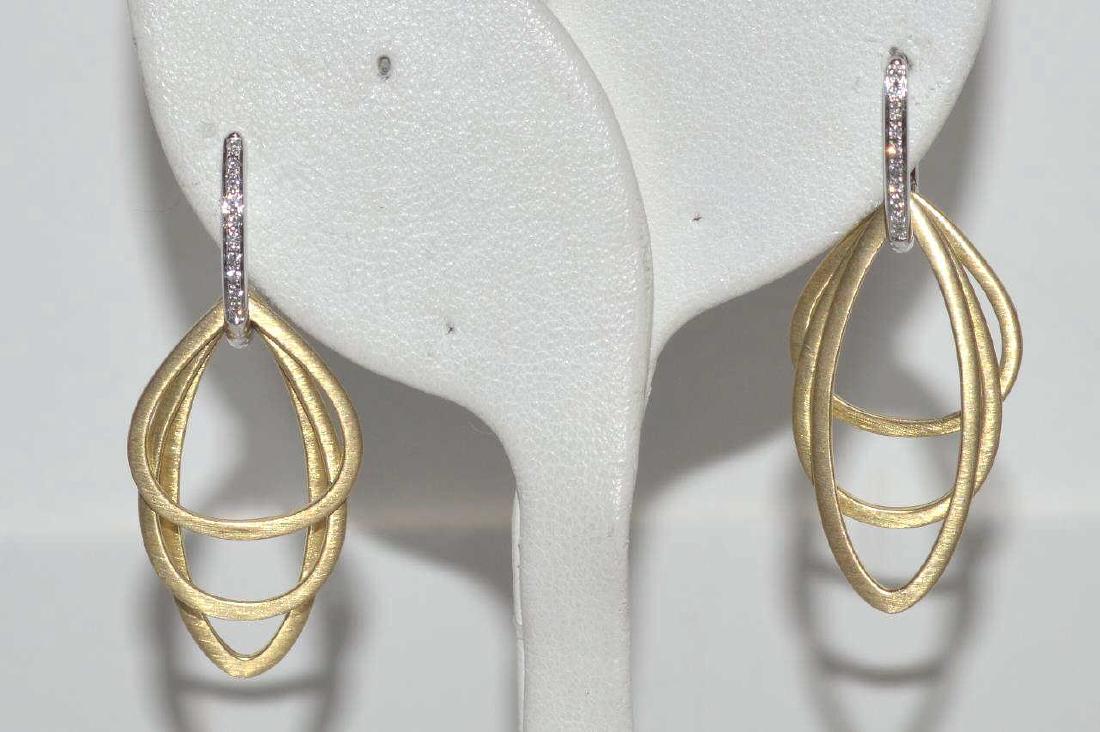 14kt two tone drop earrings by Cheri Dori (1 of 3)