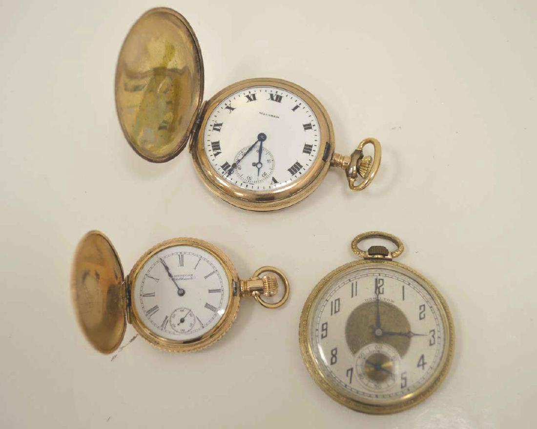 Lot of 3 gold filled pocket watches (1 of 9)