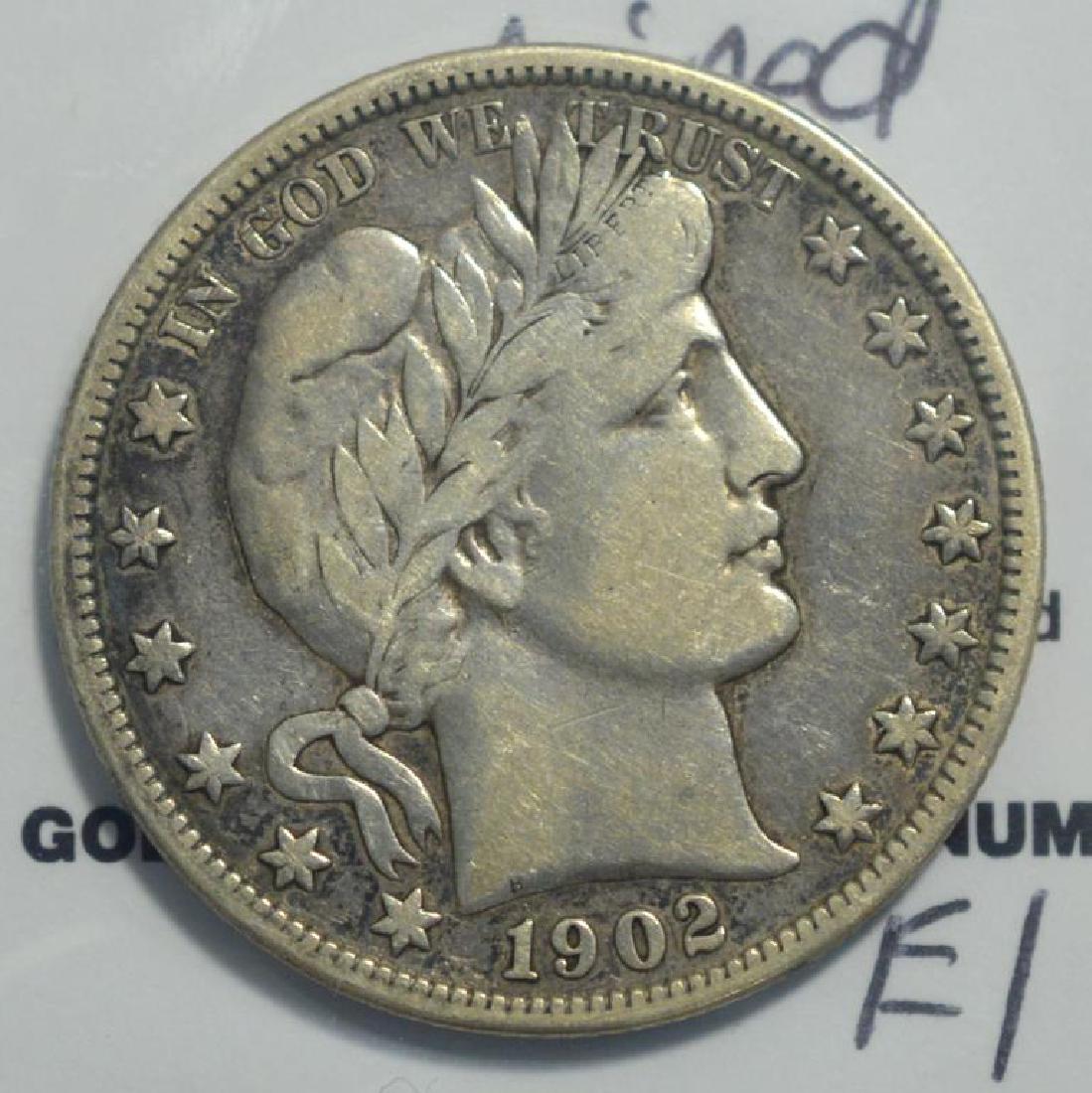 1902-O Barber Half Dollar VF wiped (1 of 3)