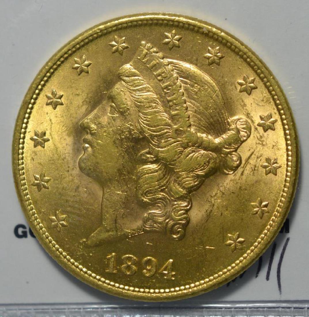 1894 $20 Liberty Head Gold Double Eagle BU: 1894 $20 Liberty Head Gold Double Eagle BU