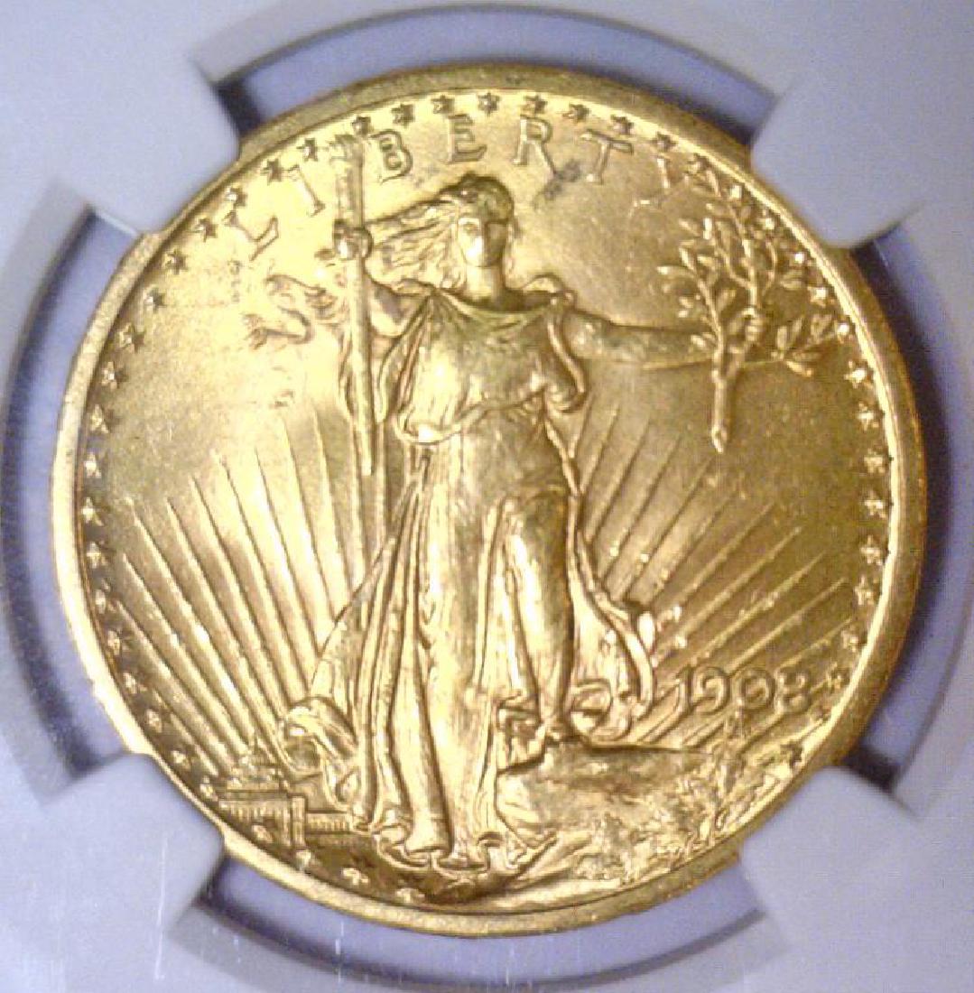 1908 NO MOTTO $20 Saint Gaudens NGC UNC Details (1 of 3)
