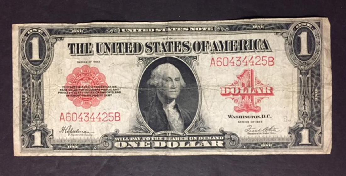 1923 $1 United States Legal Tender Large Note VG (1 of 2)