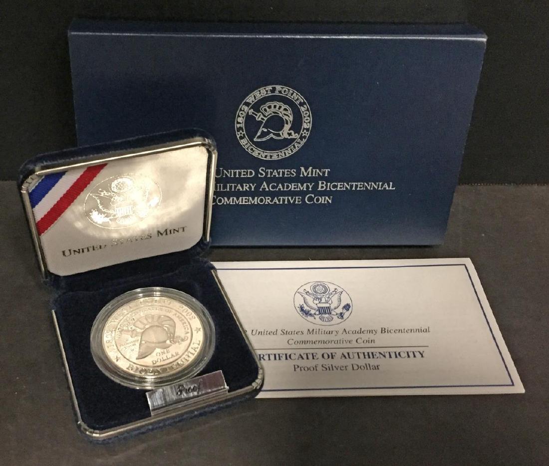 2002 West Point Commem. Silver Proof $1 Box & COA (1 of 4)