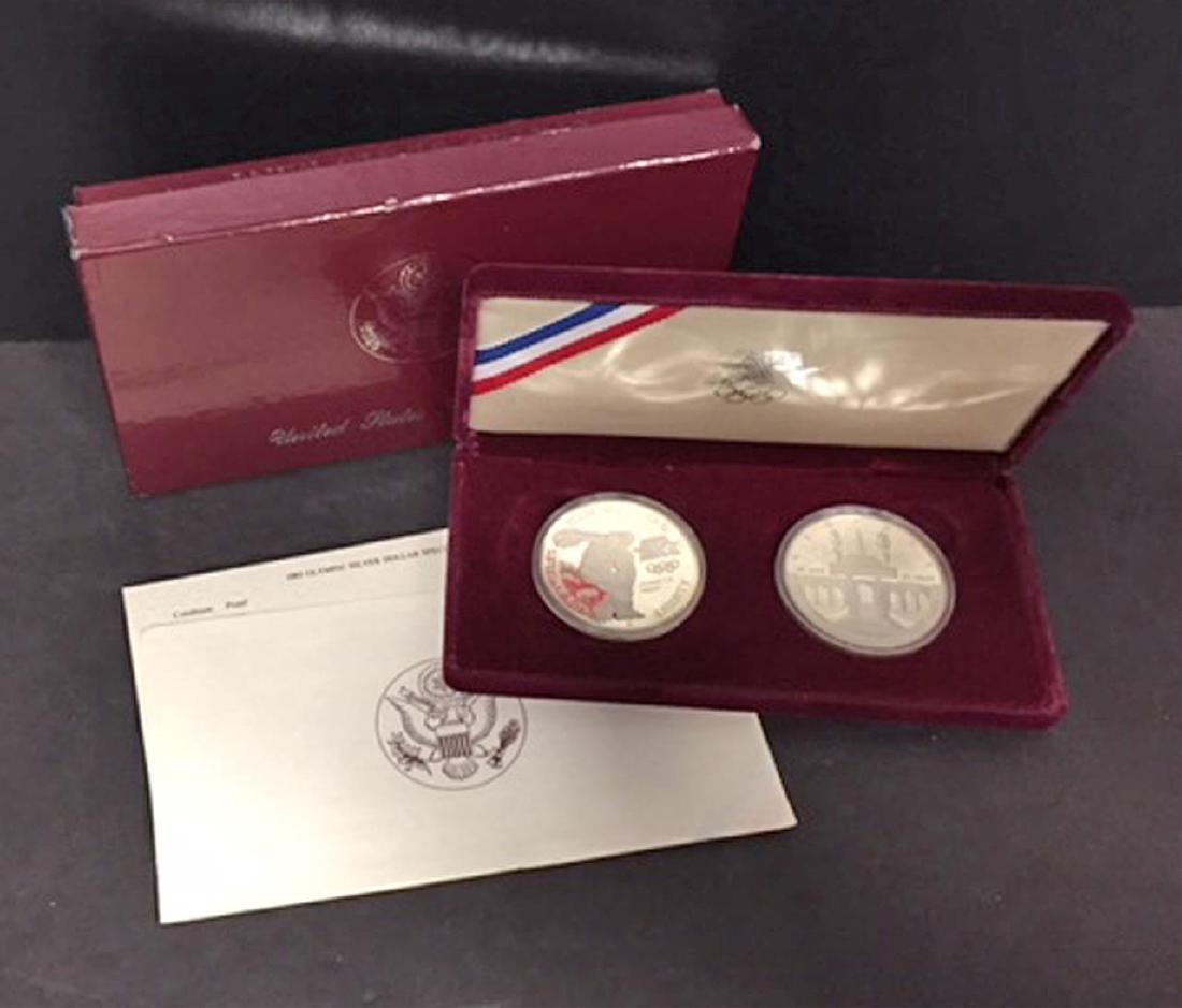 1983 Olympics 2-Dollar Silver Proof Set OGP (1 of 3)