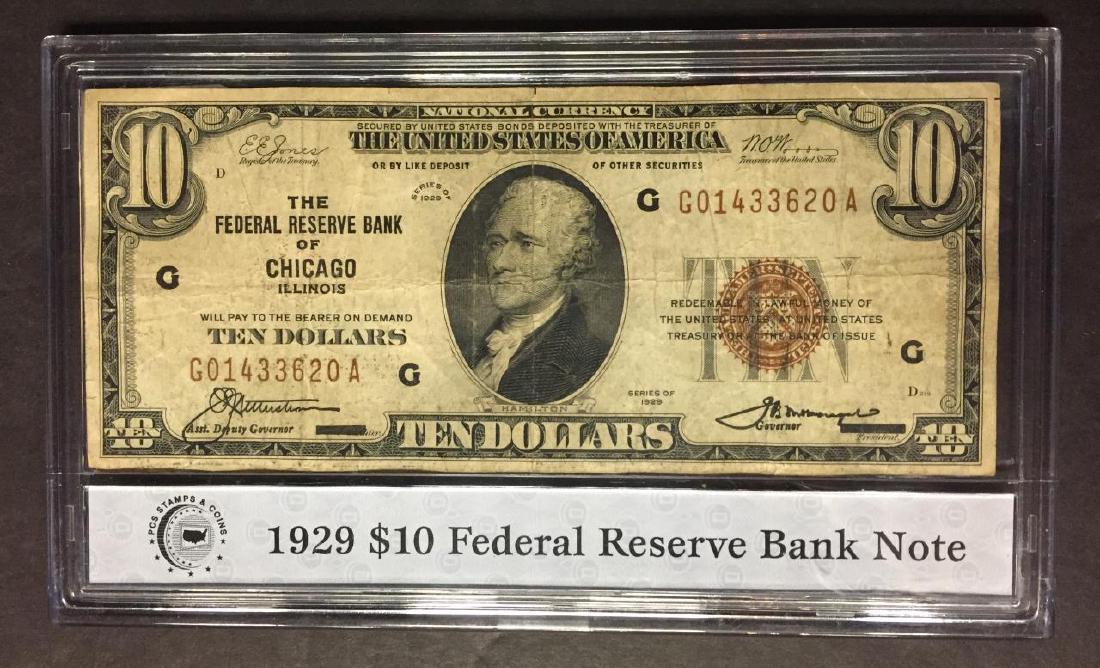 1929-G $10 National Currency FRB Chicago IL, VG (1 of 2)