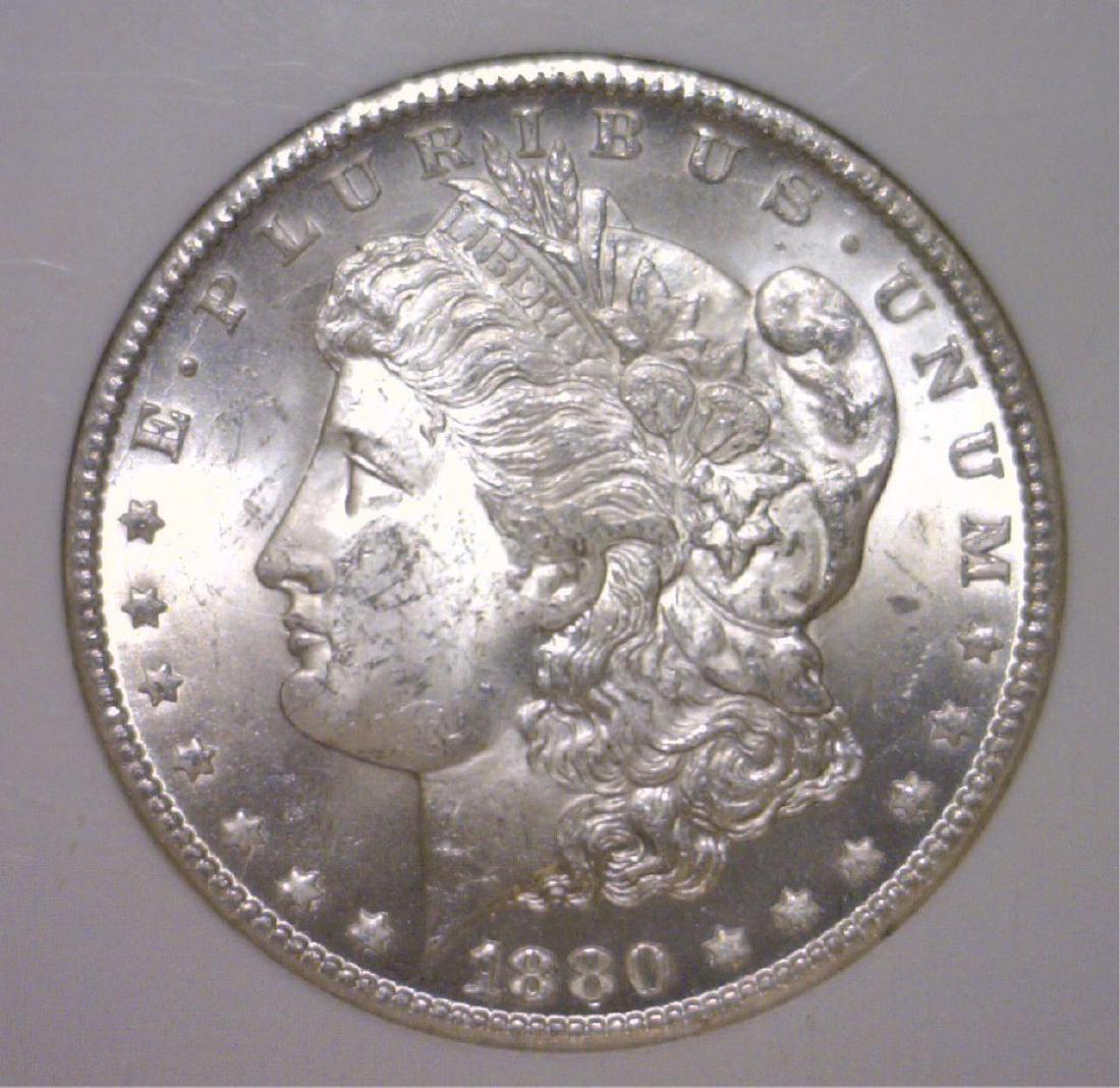 1880-CC Morgan Silver Dollar NGC MS63 (1 of 3)