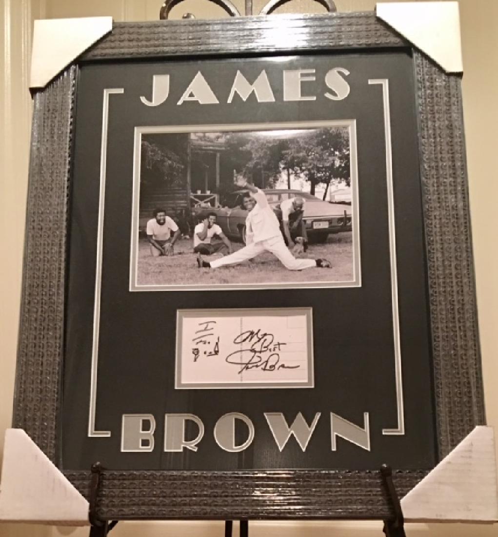 Framed & Matted James Brown Autograph & Photo (1 of 5)