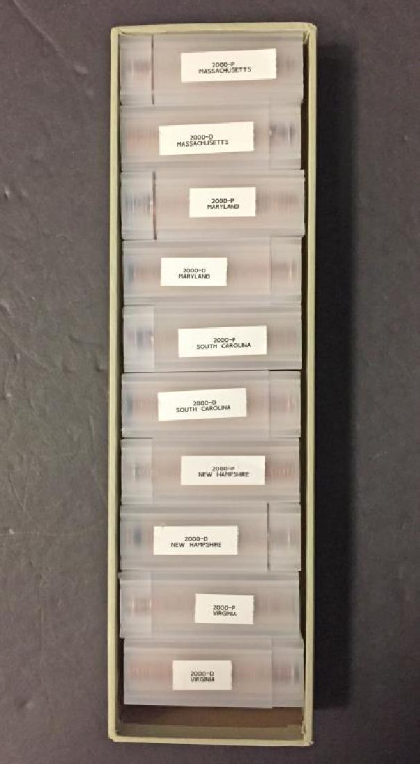 2000 P&D Statehood Quarters 10 Roll Lot BU UNC (1 of 2)