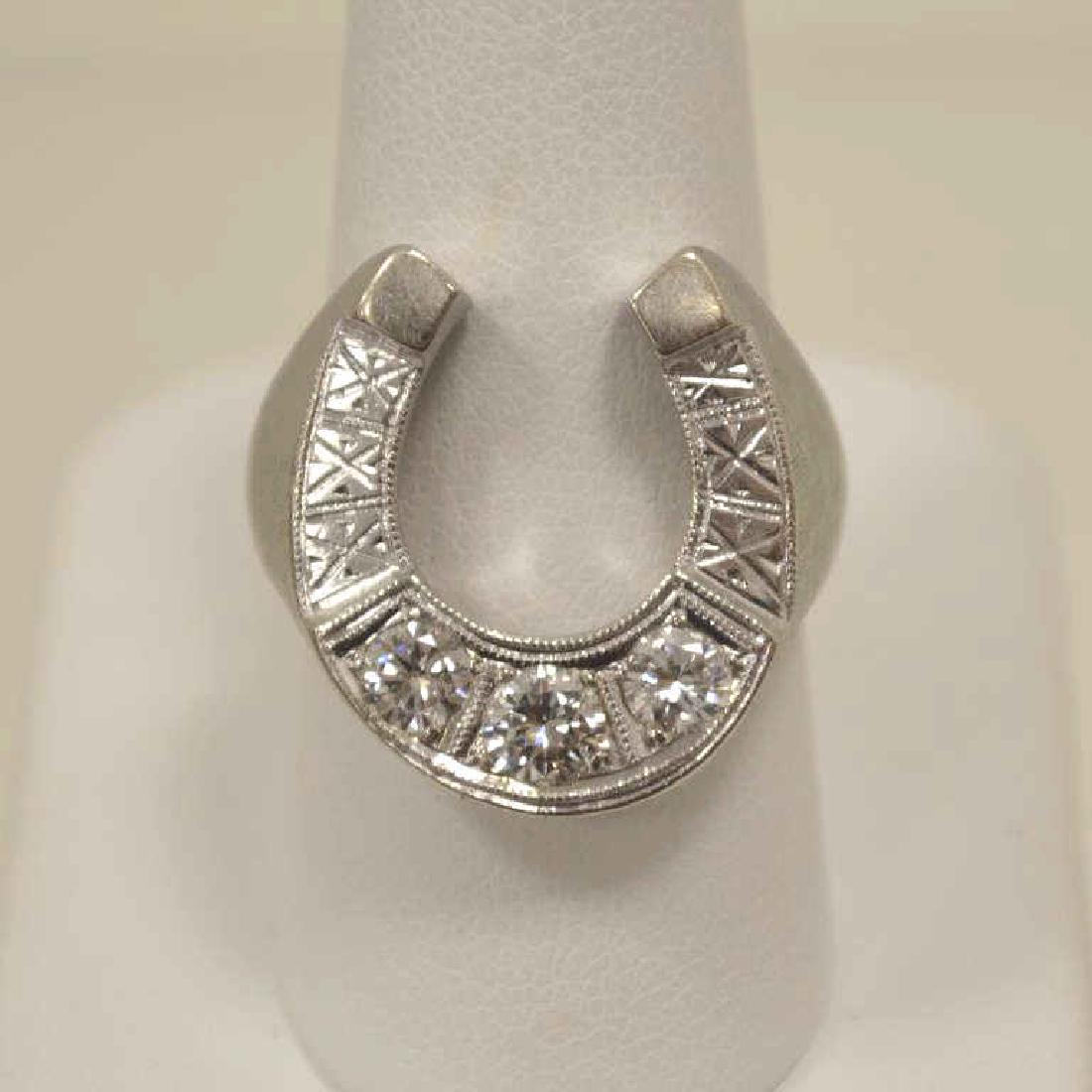 Man's diamond horse shoe ring (1 of 5)