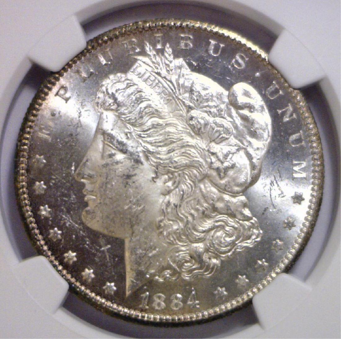 1884-CC Morgan Silver Dollar NGC MS62 (1 of 3)