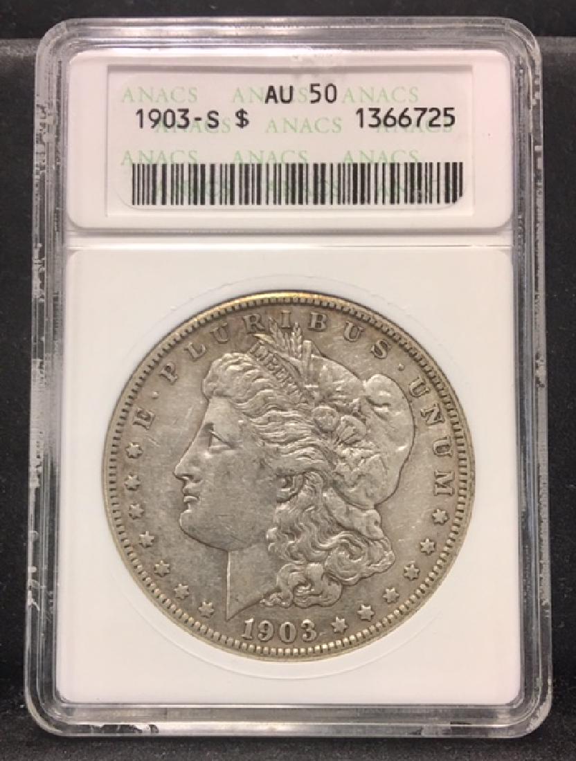 1903-S Morgan Silver Dollar ANACS AU-50 (1 of 2)