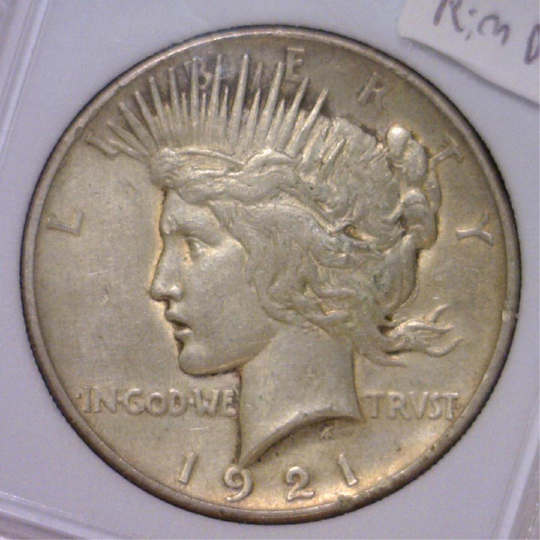 1921 Peace Silver Dollar Extra Fine XF (1 of 3)