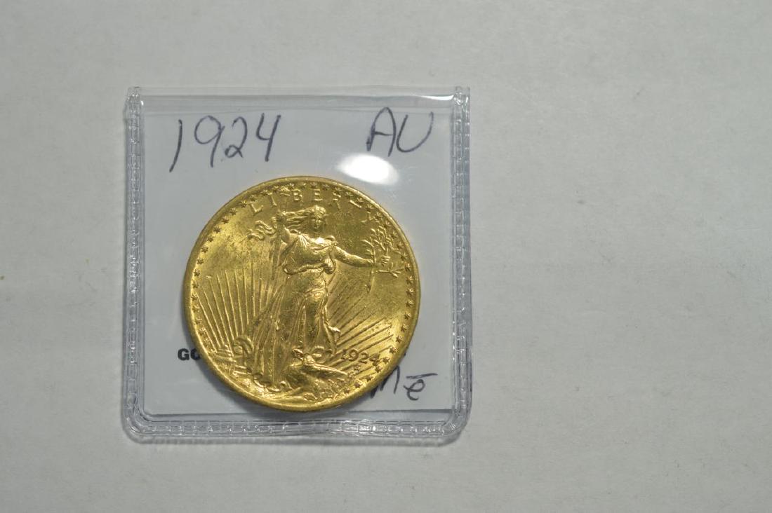 1924 $20 Saint Gaudens Double Eagle AU (1 of 2)