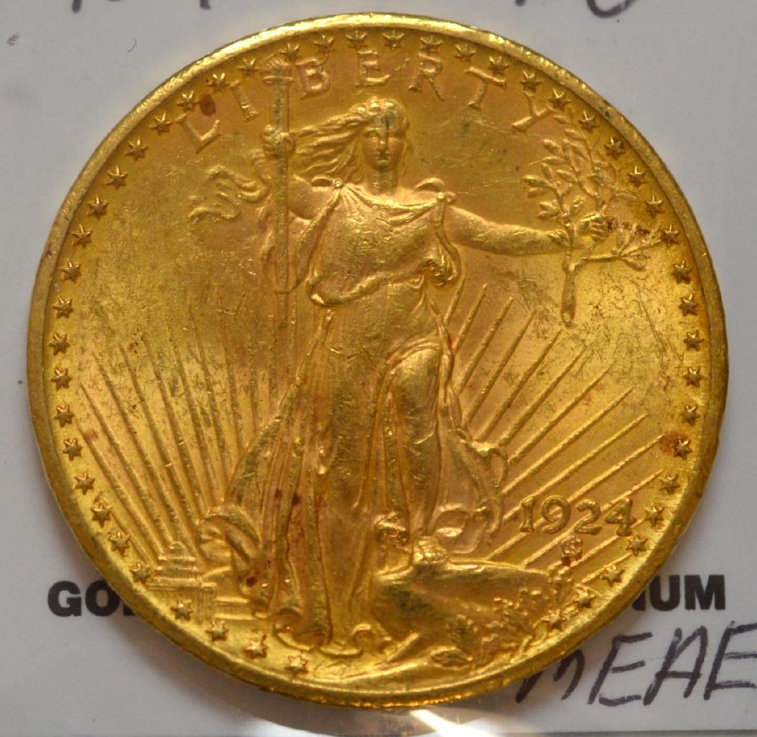 1924 $20 Saint Gaudens Gold Double Eagle BU (1 of 3)