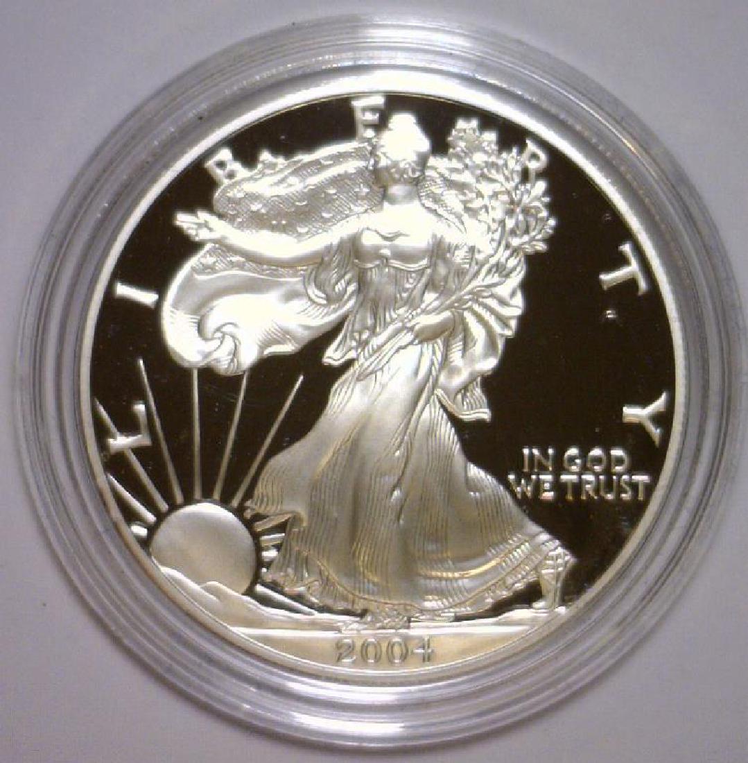 2004 Silver American Eagle Proof with Box & COA (1 of 3)