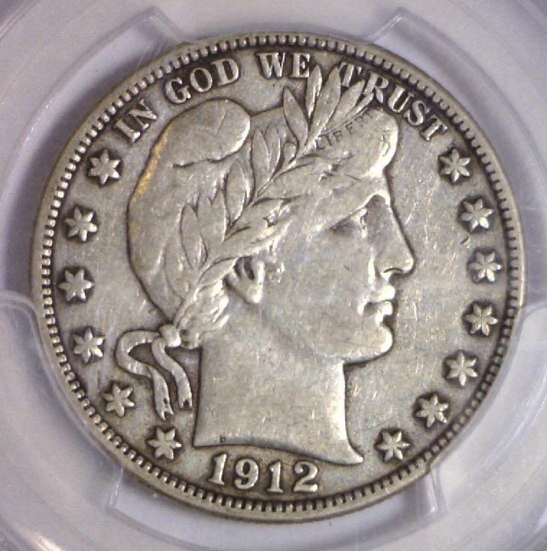 1912-D Barber Silver Half PCGS Very Fine VF35 (1 of 3)