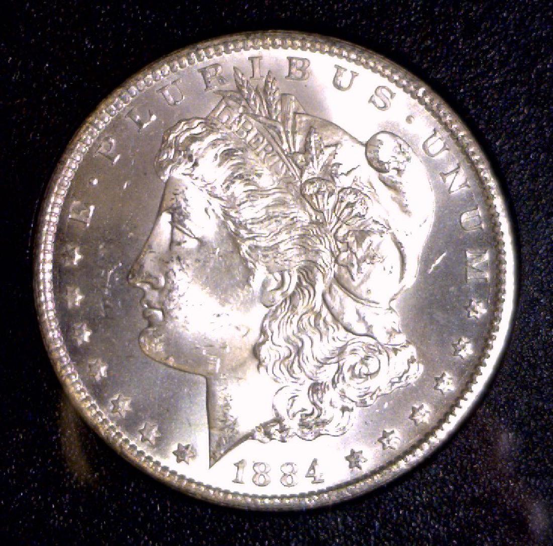 1884-CC Morgan Silver $1 GSA BU Uncirculated UNC (1 of 4)