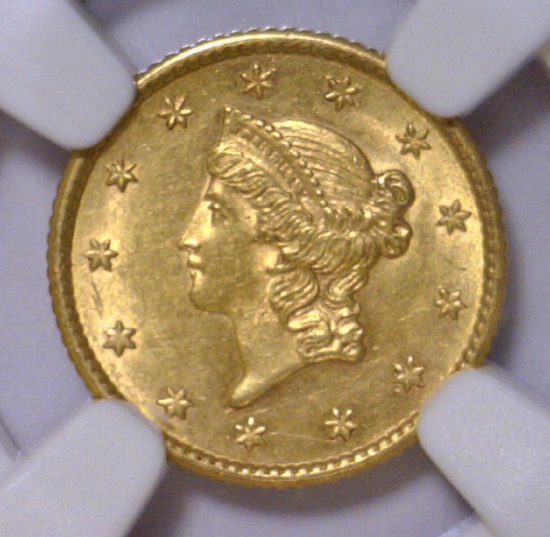1853 Liberty Head Gold Dollar NGC MS62 (1 of 3)