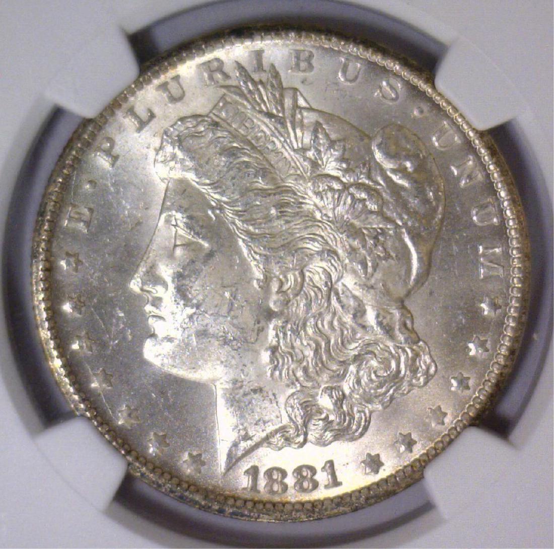 1881-CC Morgan Silver Dollar NGC MS63 (1 of 3)