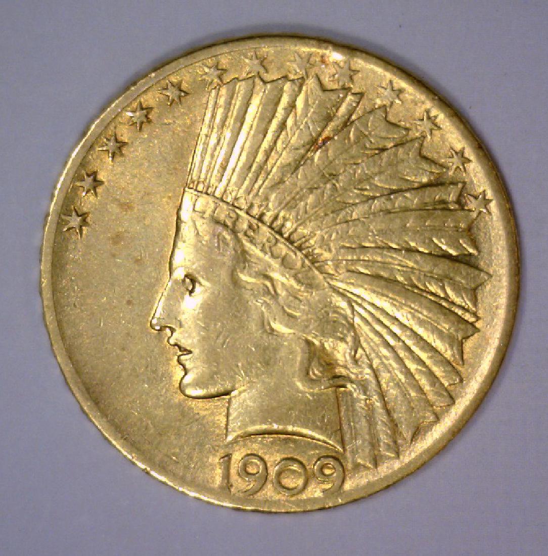 1909 $10 Indian Gold Eagle Extra Fine XF (1 of 2)