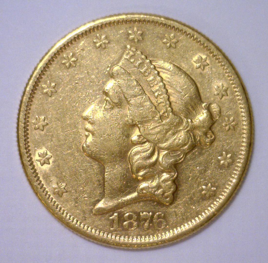 1876-S $20 Liberty Gold Double Eagle AU (1 of 2)