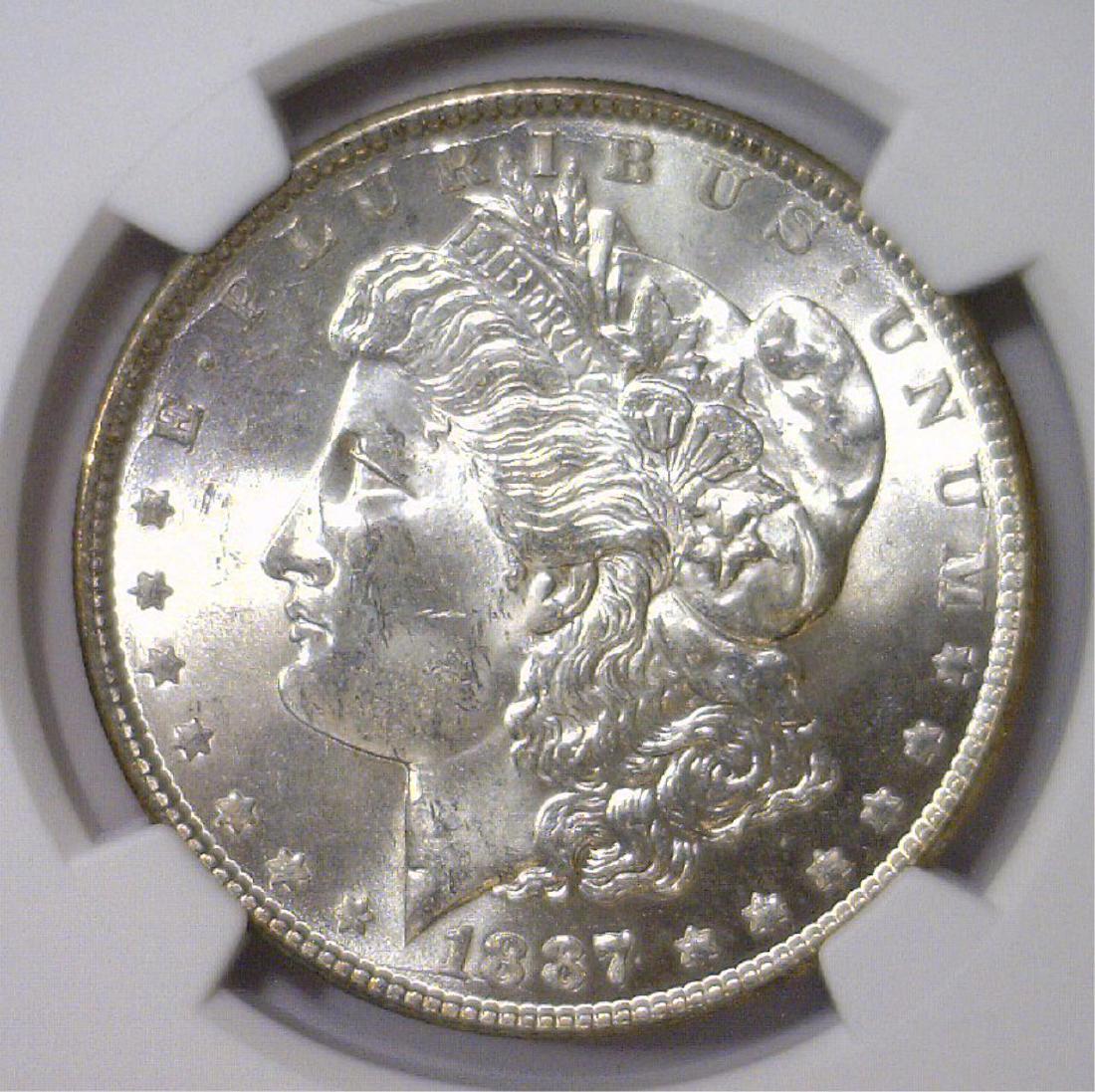 1887 Morgan Silver Dollar NGC MS63 (1 of 3)