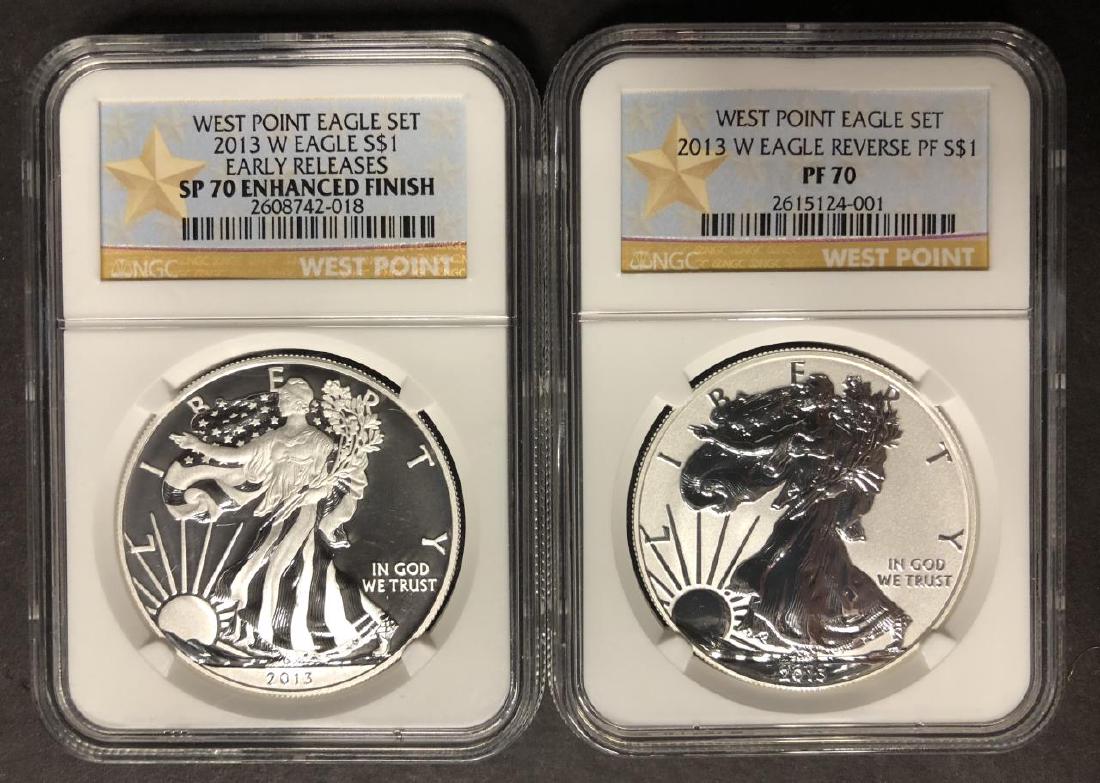 2013-W Silver Eagle West Point Set NGC PF SP 70 (1 of 7)