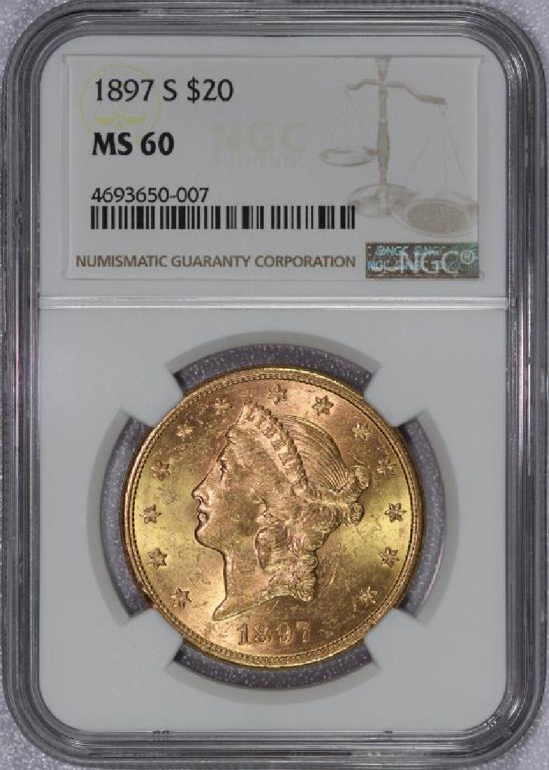 1897-S $20 Liberty Gold Double Eagle NGC MS60 (1 of 2)
