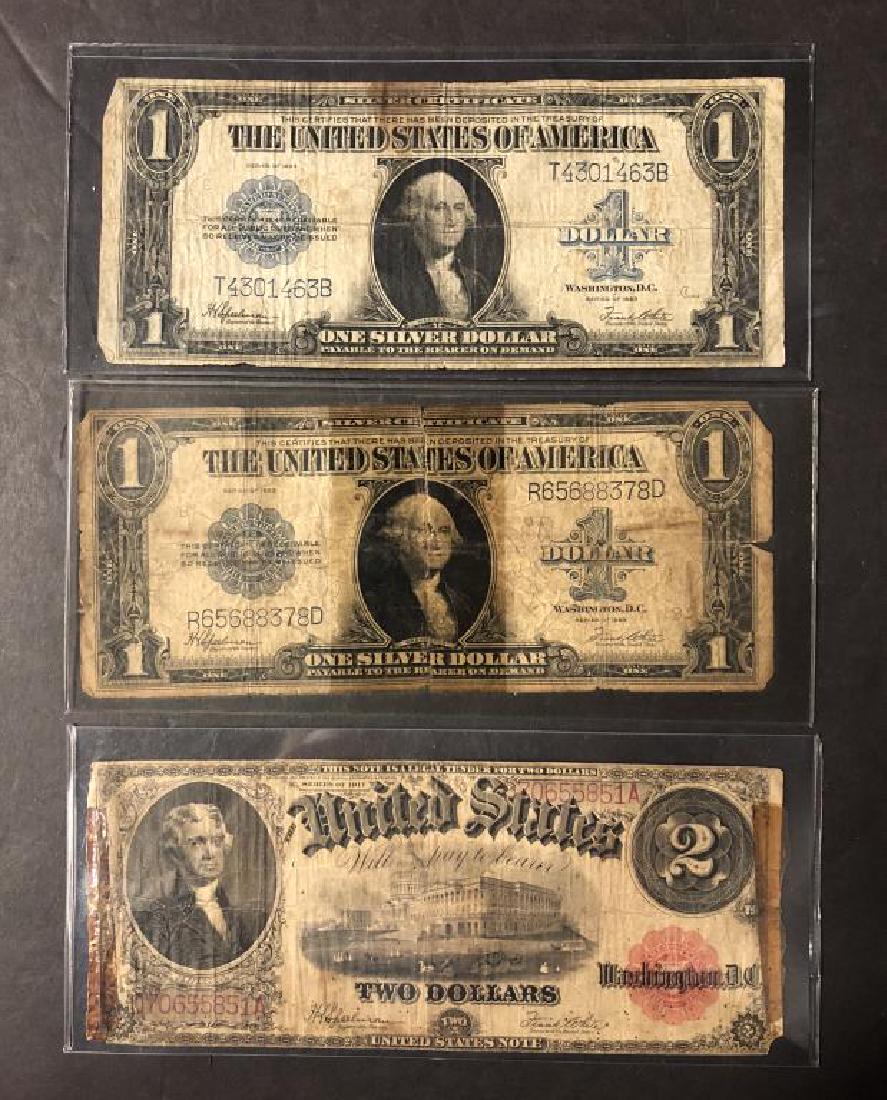 Lot of 3 Large Size Notes 2x 1923 $1 & 1917 $2 (1 of 2)
