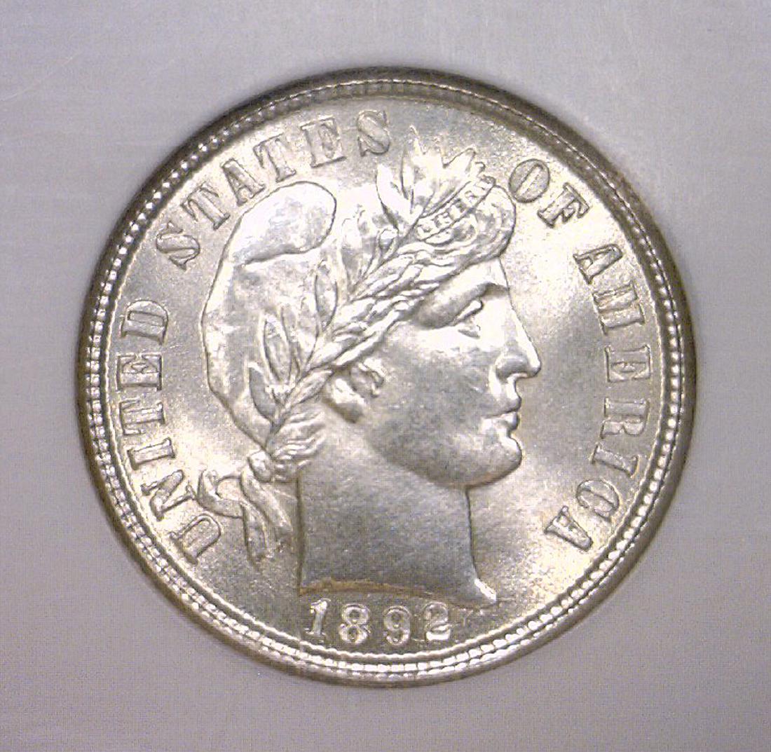 1892 Barber Silver Dime High Grade NGC MS66 (1 of 3)