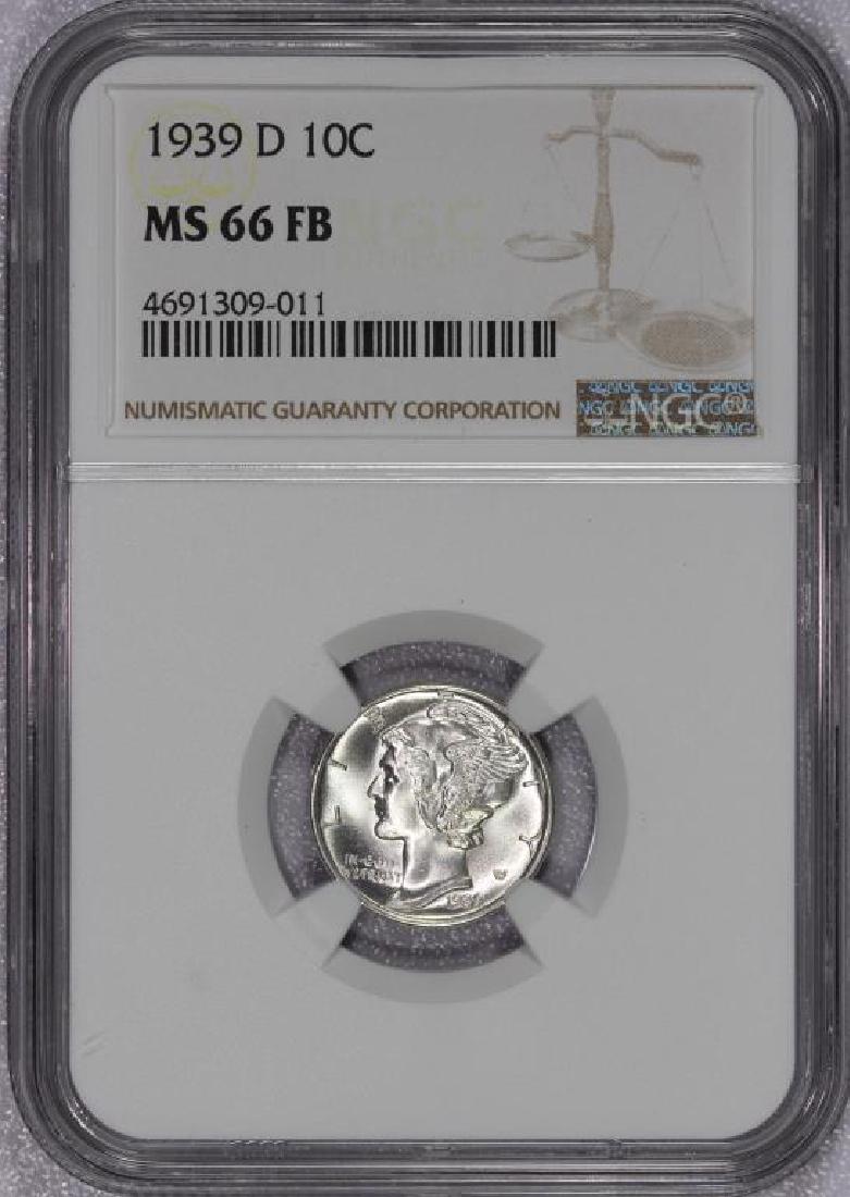 1939-D Mercury Silver Dime NGC MS66 FB Full Bands (1 of 2)