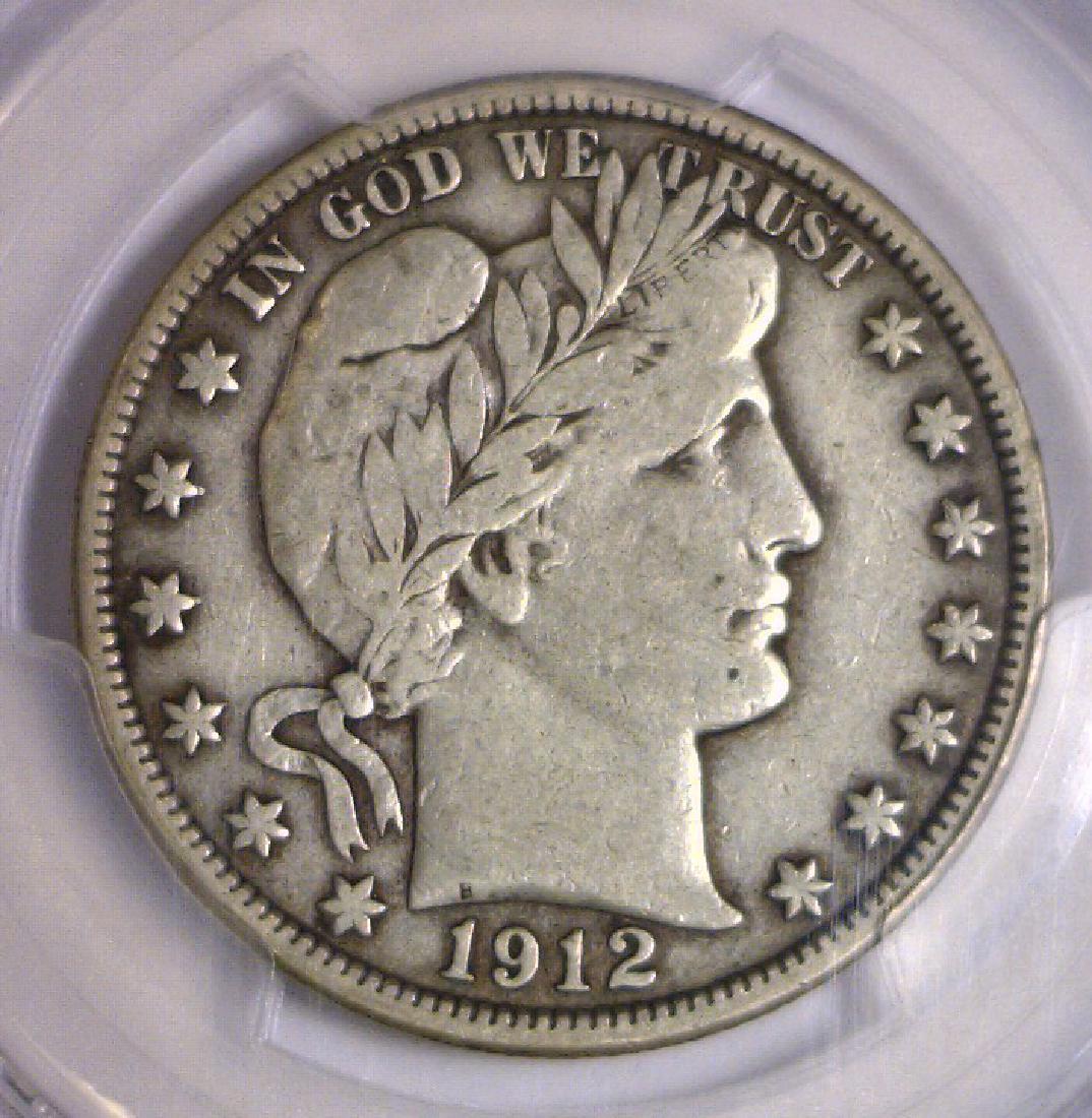 1912 Barber Silver Half PCGS Fine F15 (1 of 3)