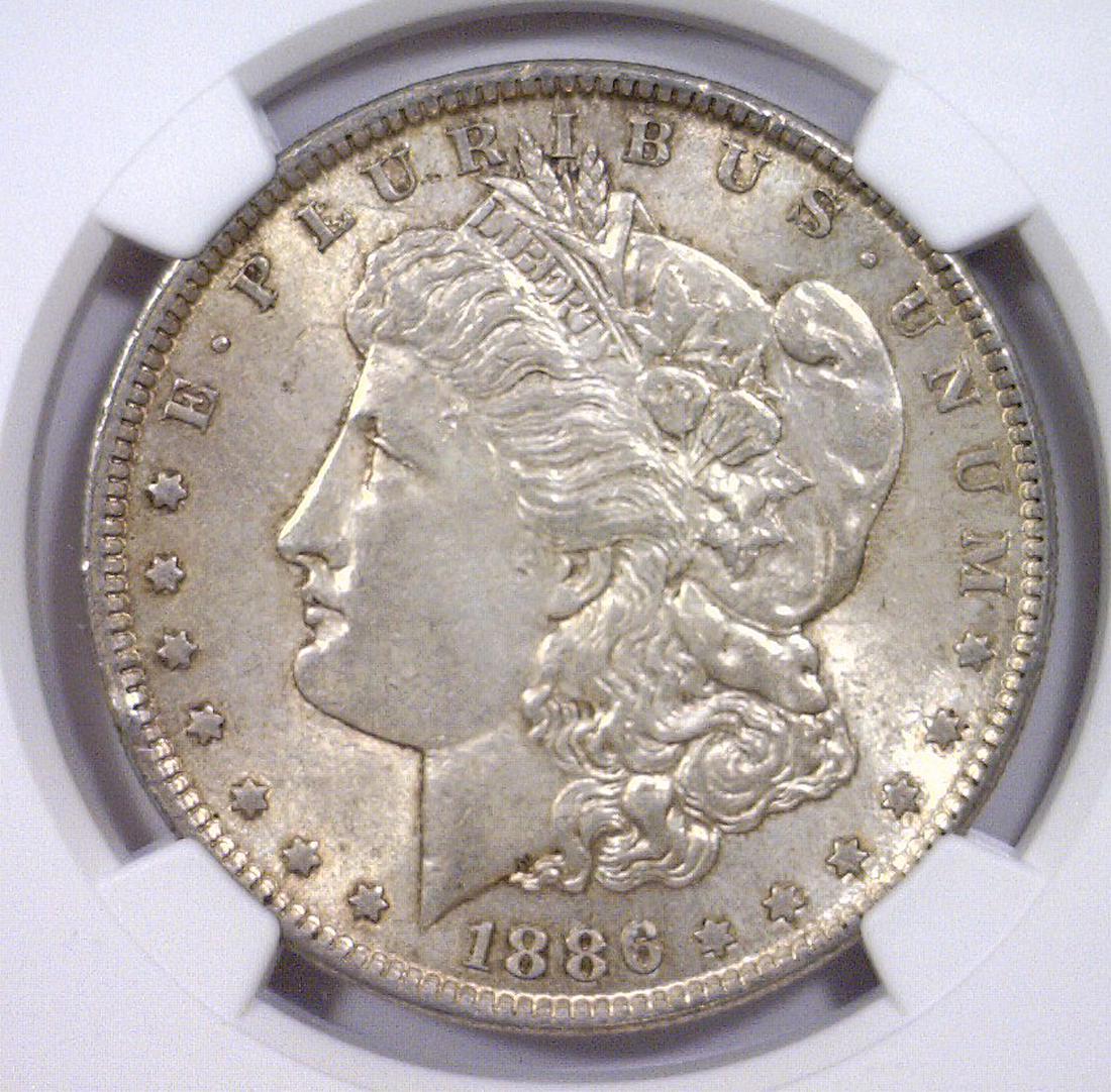 1886 Morgan Silver Dollar NGC AU58 (1 of 3)