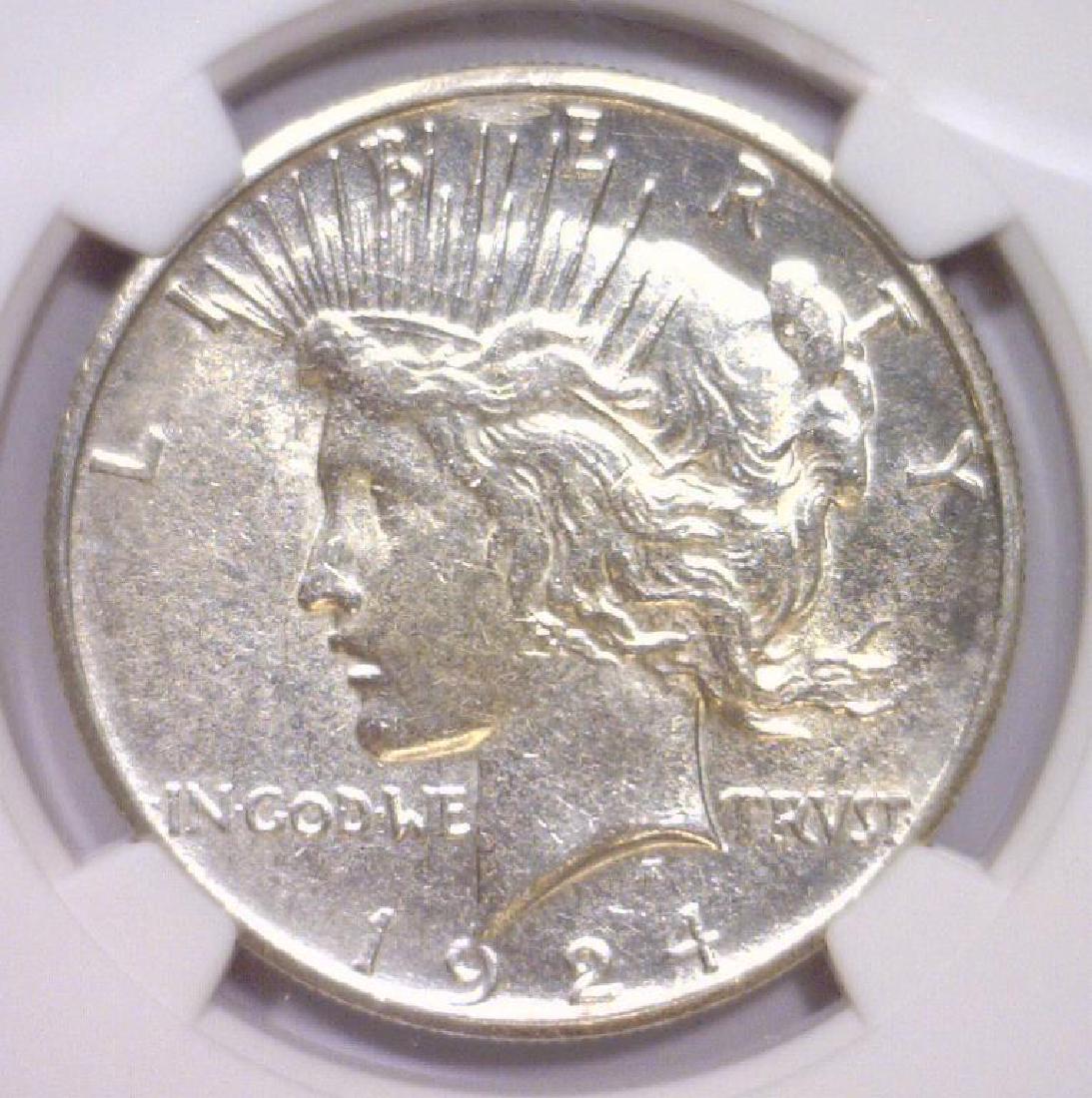1924-S Peace Silver Dollar NGC AU Details (1 of 3)