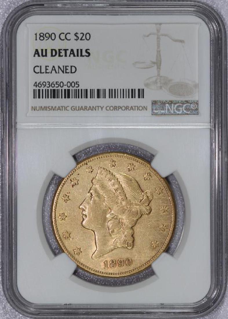 1890-CC $20 Liberty Gold Double Eagle NGC AU det. (1 of 2)