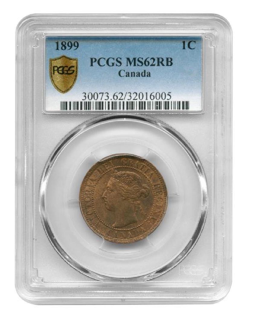 1899 Large Cent CANADA Victoria PCGS MS62 RB (1 of 2)