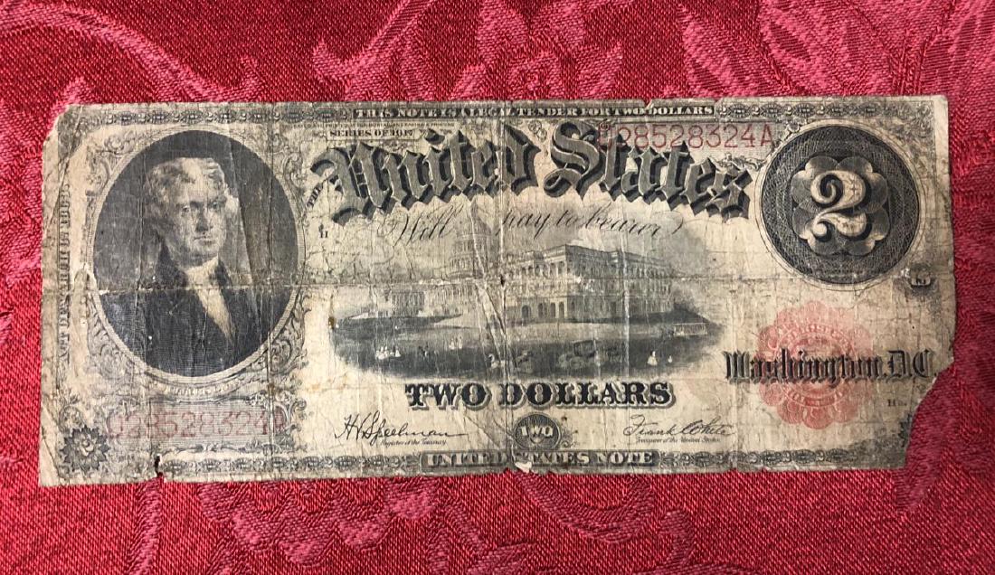 Series 1917 $2 United States Note Circulated (1 of 2)