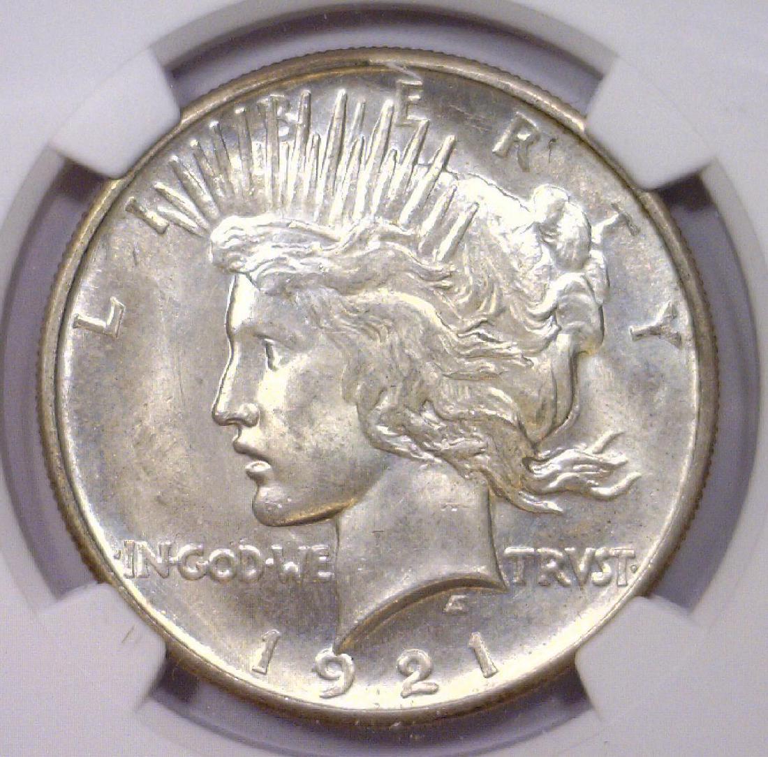 1921 Peace Silver High Relief Dollar NGC MS63 (1 of 3)