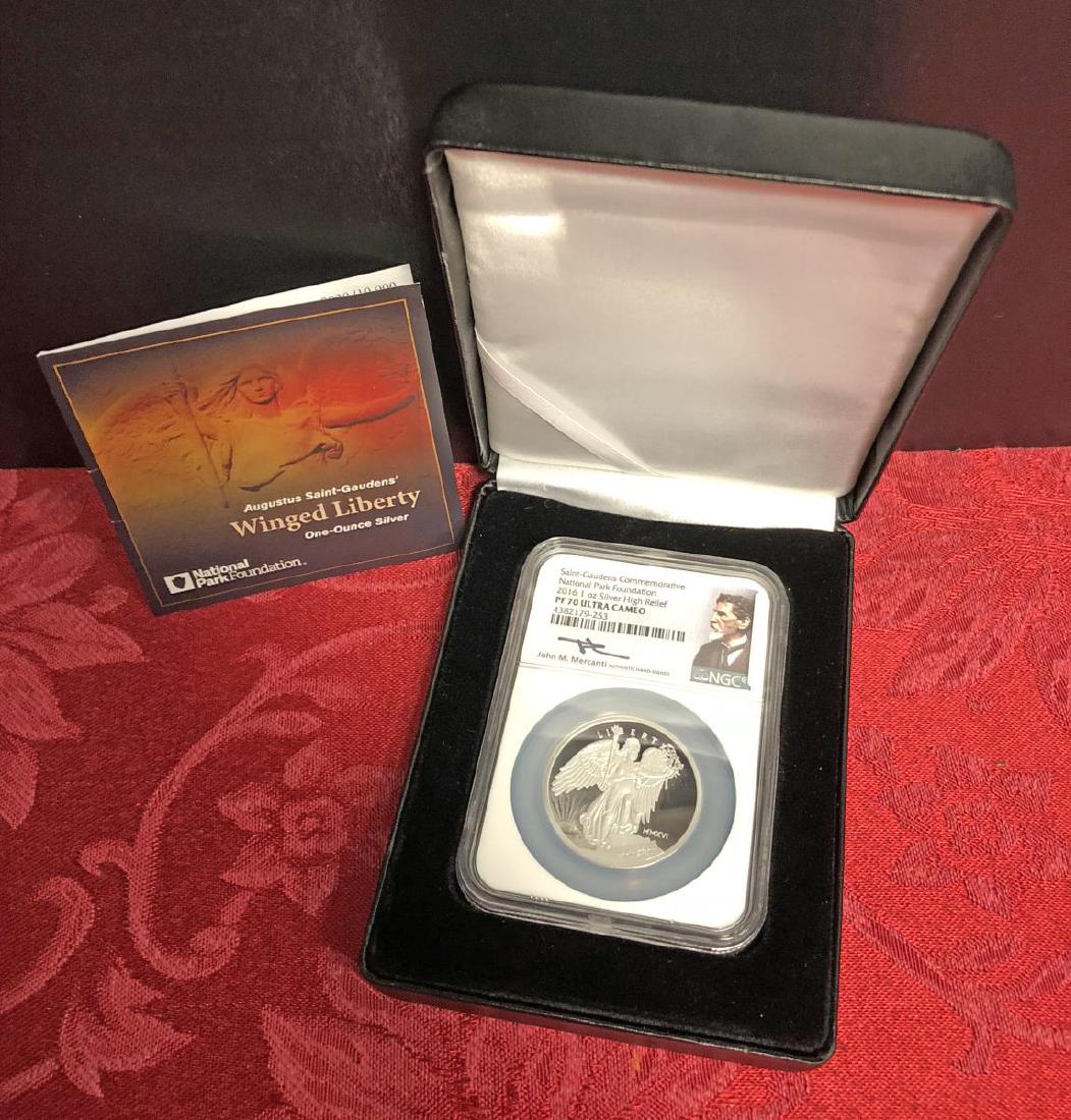 2016 St. Gaudens Angel Silver Proof 1 oz NGC PR70 (1 of 3)