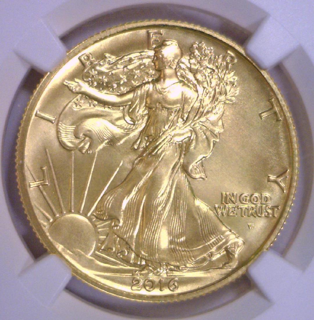 2016-W Gold Walking Lib. Half 1/2 oz NGC SP69 FR: 2016-W Gold Walking Lib. Half 1/2 oz NGC SP69 First Releases. This coin is 24K pure gold and is /2 ounce, struck to commemorate the 100th Anniversary of the Walking Liberty Half-dollar.